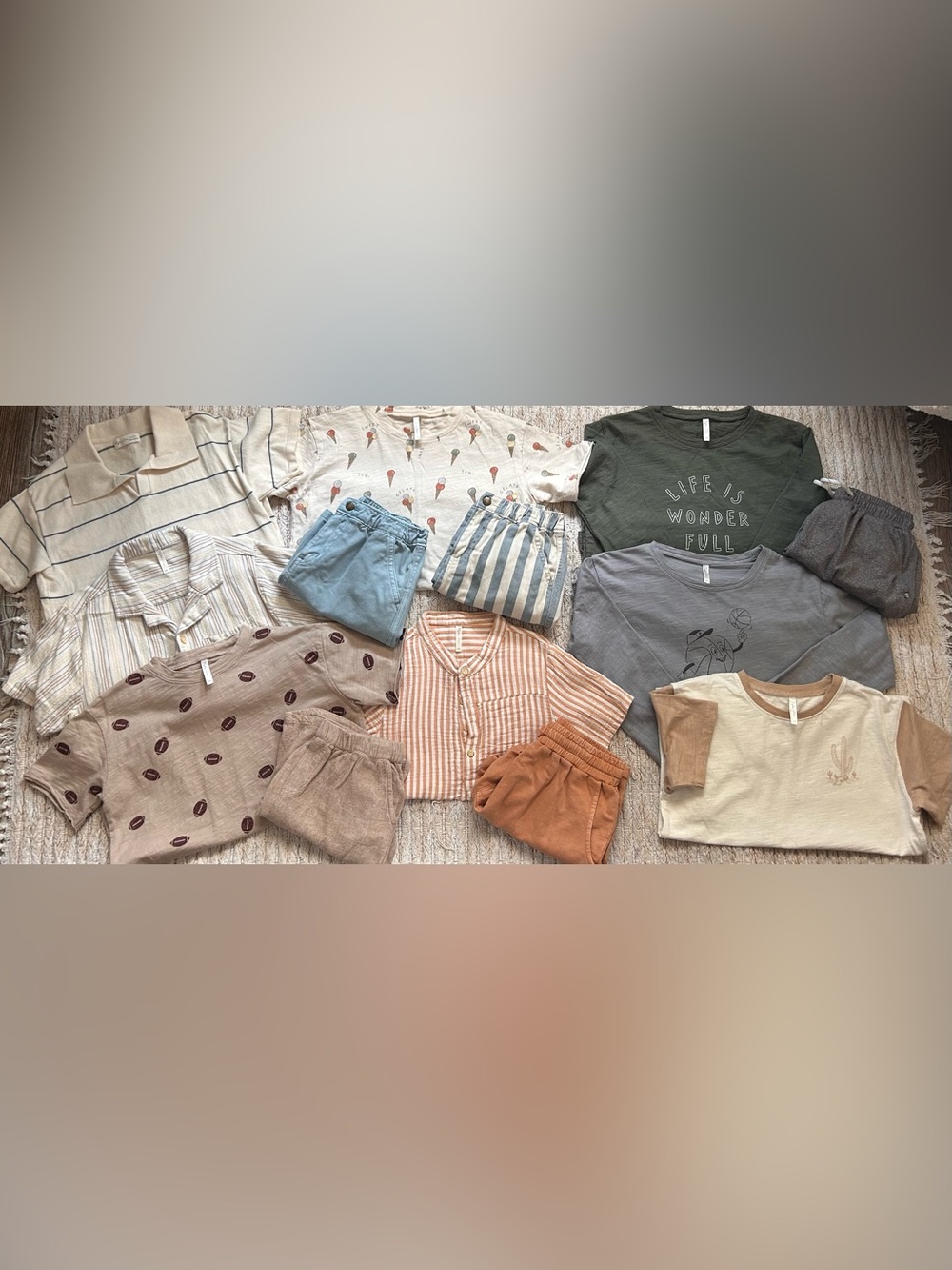 13-piece LOT of Rylee + Cru Size 8-9y Back to School Fall Cotton Neutral Clothes